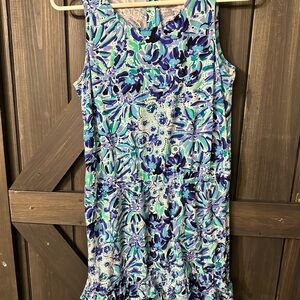 Lilly Pulitzer Blue and Green Floral Bodysuit